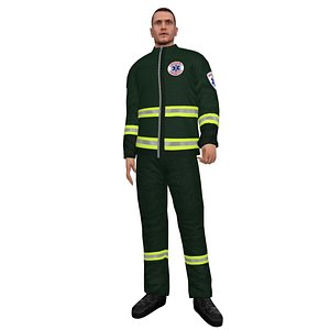 rigged paramedic 3d model