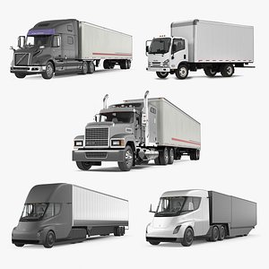 cargo trucks 3D