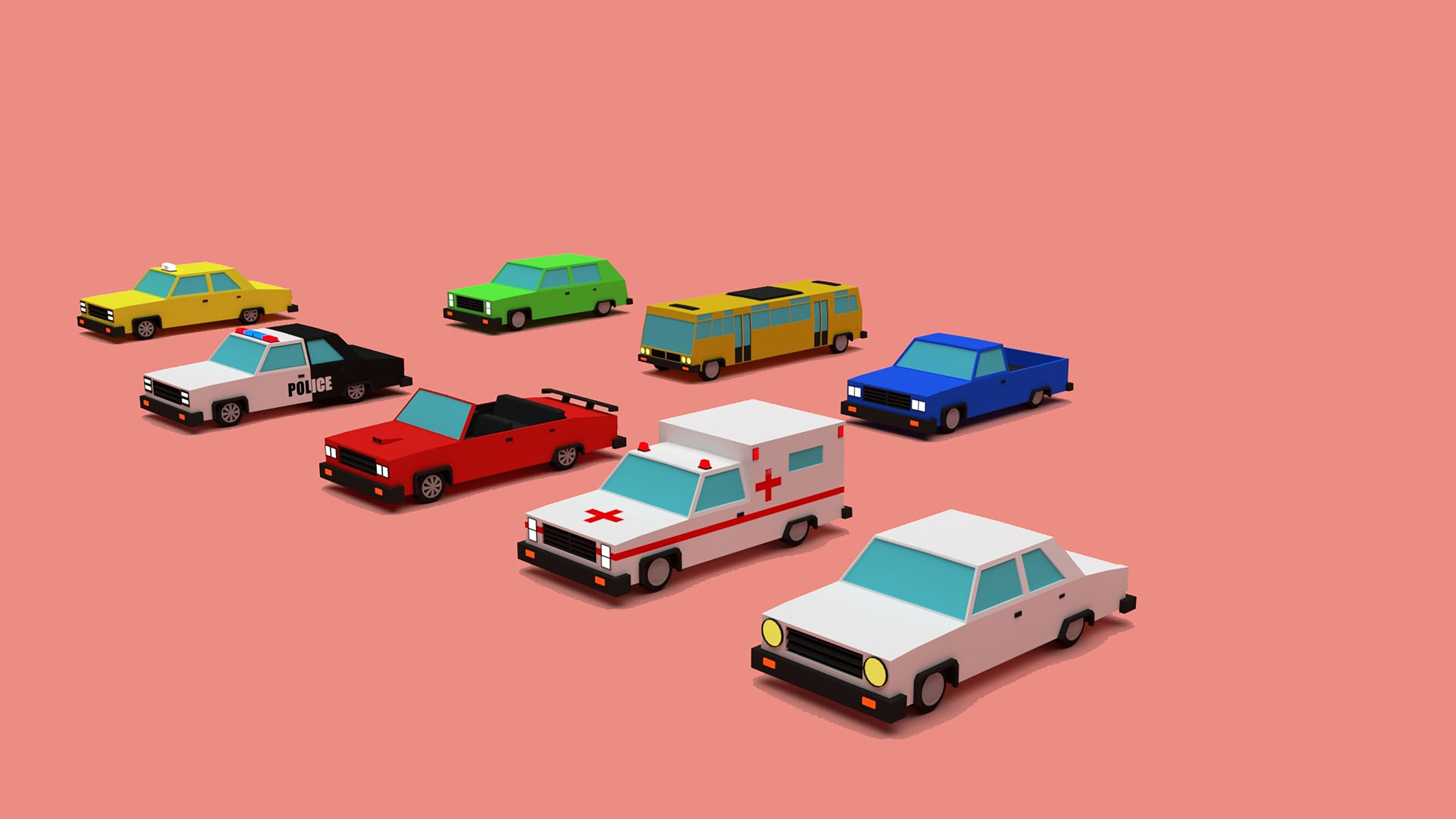 3D city blender car TurboSquid 1646422