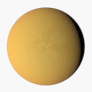Moon of Saturn Titan 3D