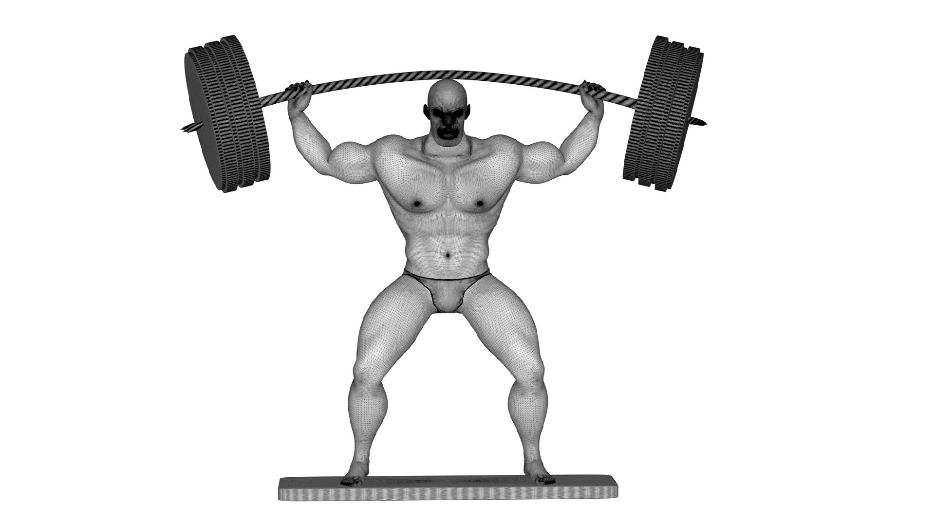 3D Strong Man Statue - TurboSquid 2066191