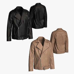 3D Mens Leather and Suede Jacket