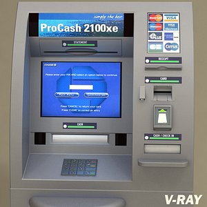 teller machine atm pc2100 3d model