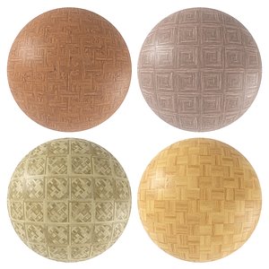 3D Parquet - Laminate - Wooden floor 4 in 1 model