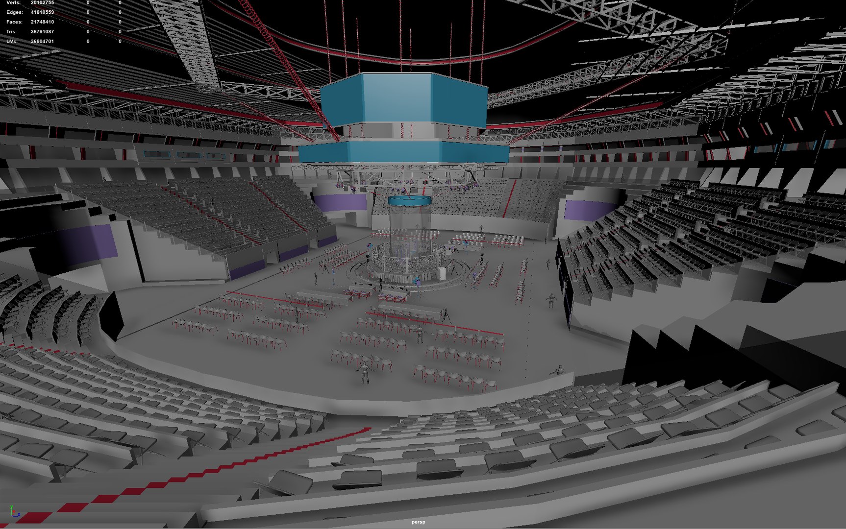 3D Octagon Stadium Fight Ring - TurboSquid 2195877