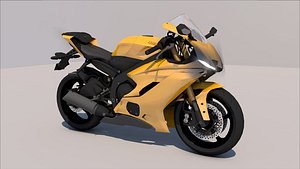 Yamaha YZF R6 3D model - Heavy Bike - Sports Bikes LowPoly Low-poly 3D model