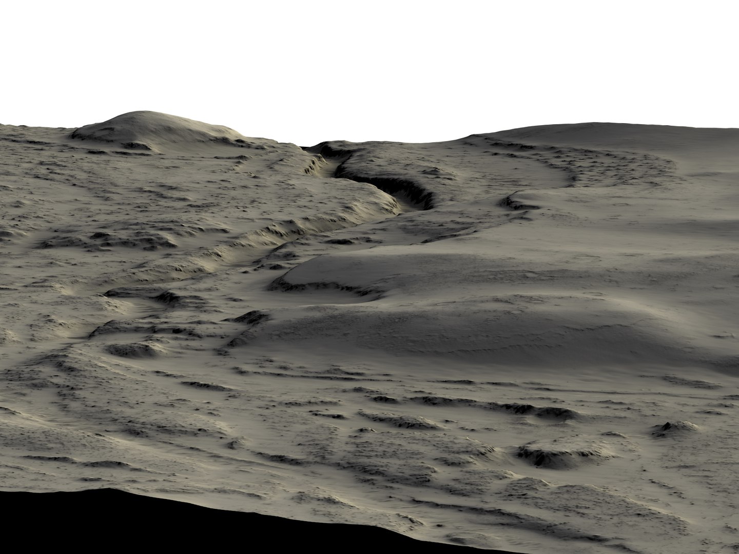 3D Model MARS VR - Channelized Lava Flow Through A Constriction ...