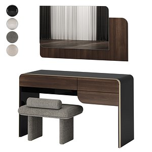 3D model Turri SOUL Dressing Table with ZERO Pouf