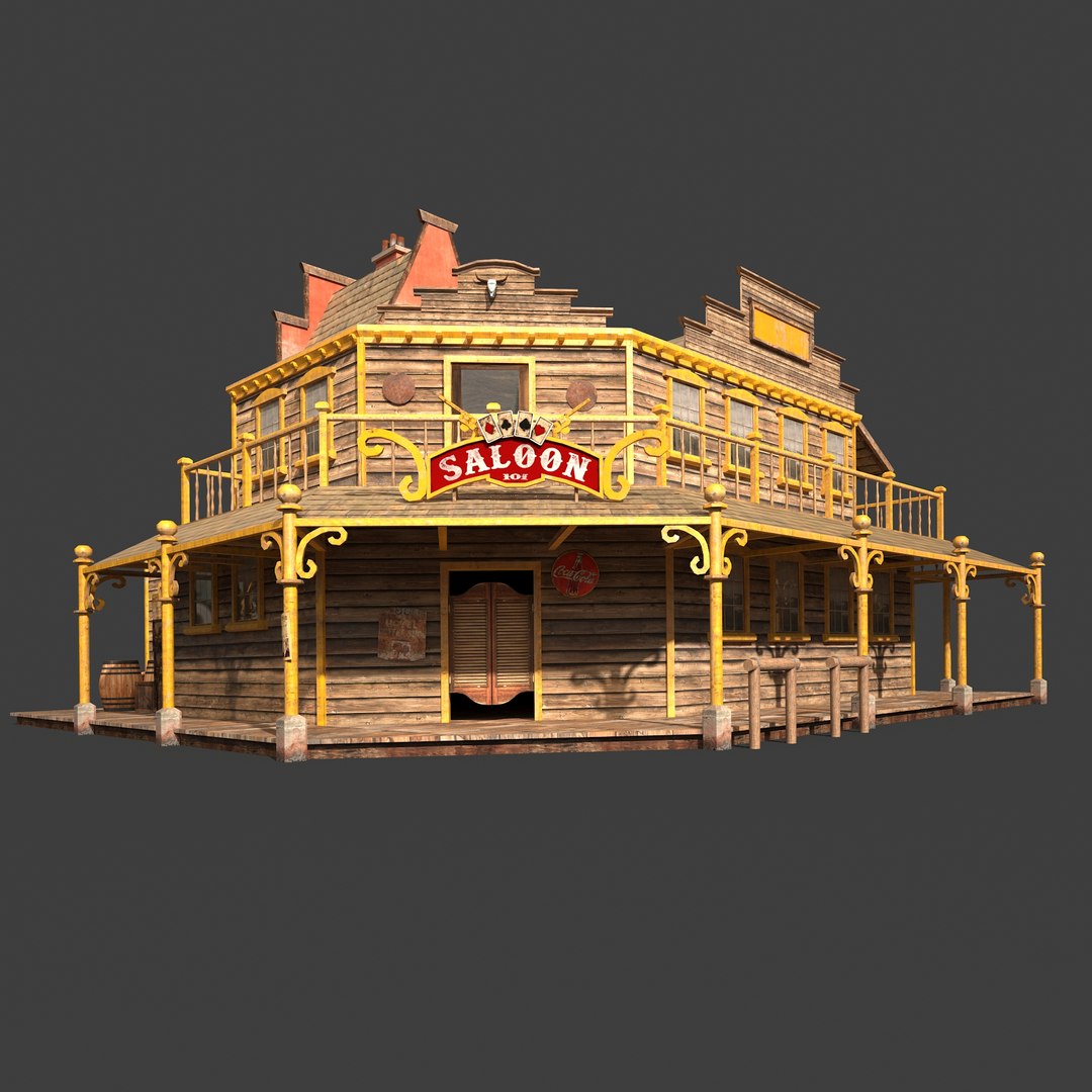 Old wild west saloon 3D model - TurboSquid 1216018