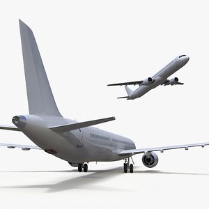 Passenger Jetliner Rigged model
