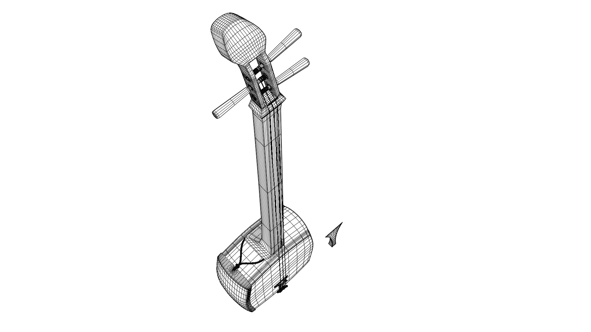 3D Shamisen Japanese Traditional Guitar Model - TurboSquid 1883616