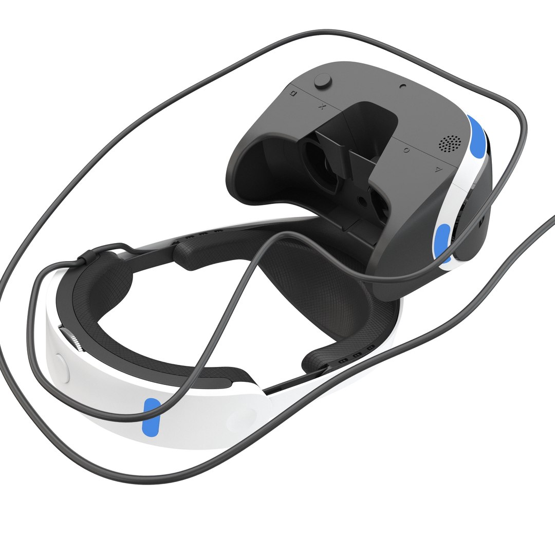 sony playstation vr 3d model