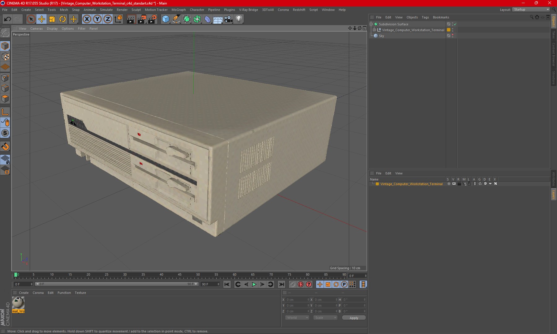 Vintage Computer Workstation Terminal 3D model TurboSquid 2071690