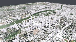 Cityscape Guangzhou Hong Kong China 3D model