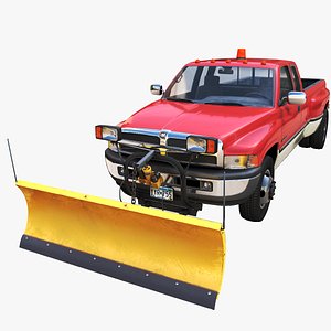 Dodge Ram 3500 snow plow 3D