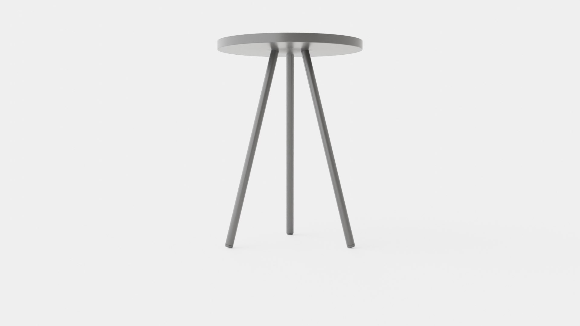 3D Small Side Table In Painted Metal Model - TurboSquid 2246943