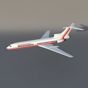 tupolev tu-154 polish 3d model
