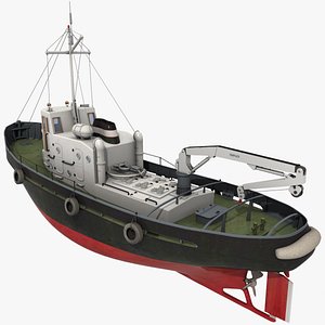3d model tugboat crane