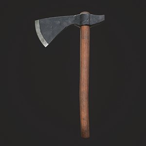 medieval blacksmith axe model