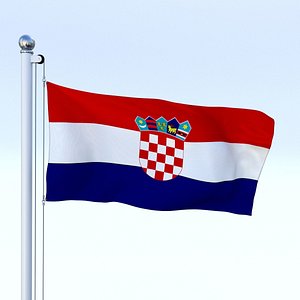 3d model flag pole