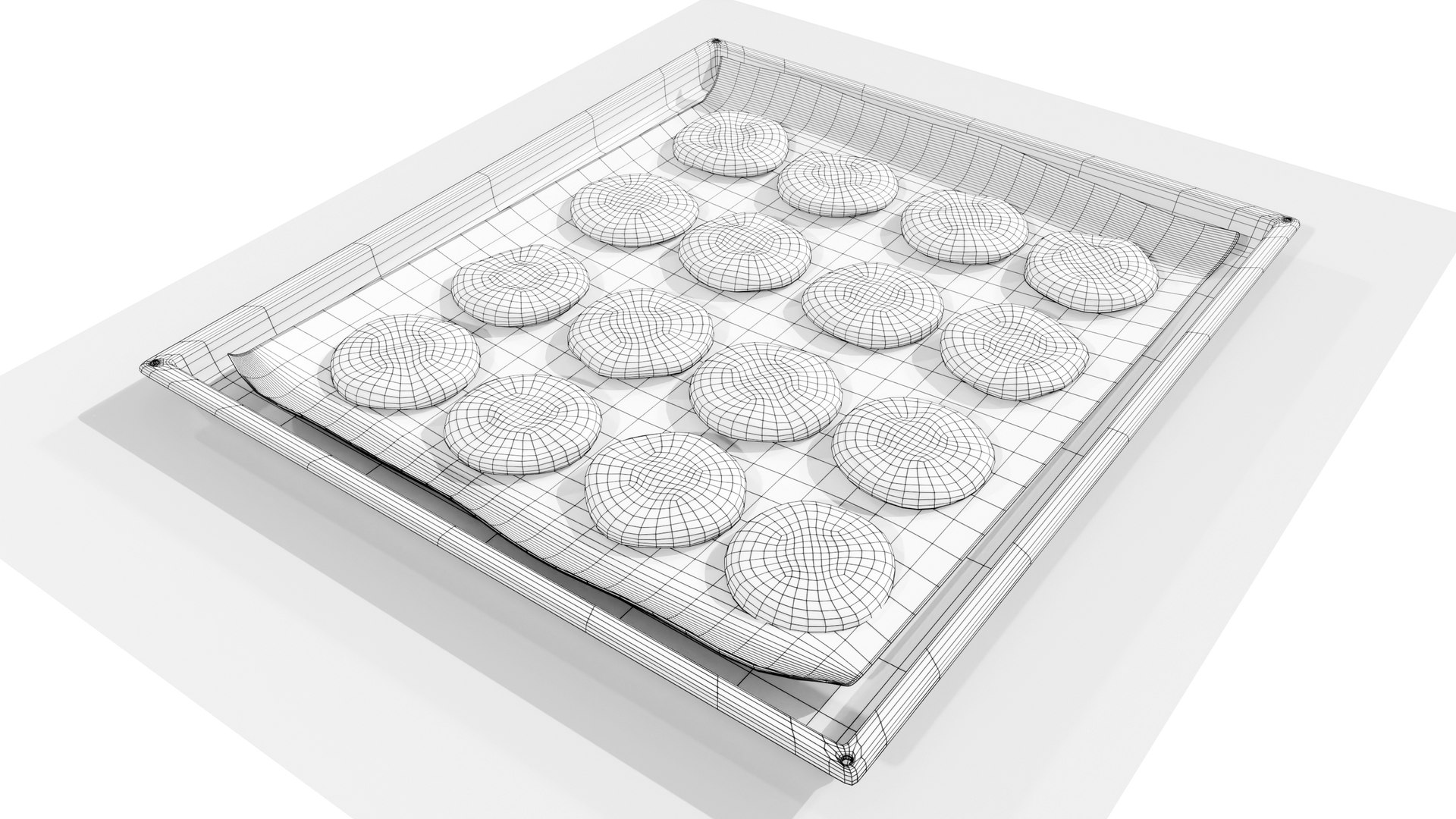 Tray With Cookies 3D Model - TurboSquid 2044168