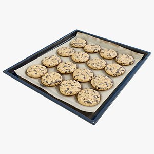 Tray with Cookies 3D model
