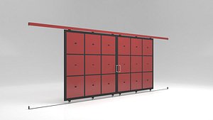 3D factory sliding door warehouses