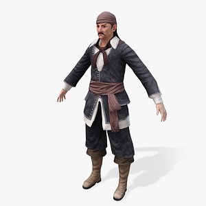 3d model pirates lord real-time