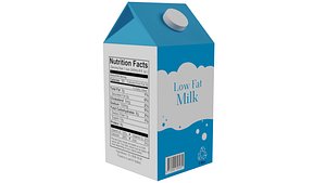 3D Milk Cartoon model