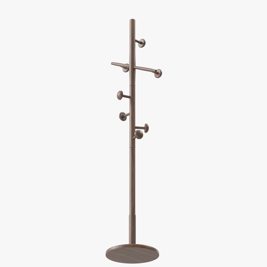 Wooden Coat Rack 3D Model - TurboSquid 2094146