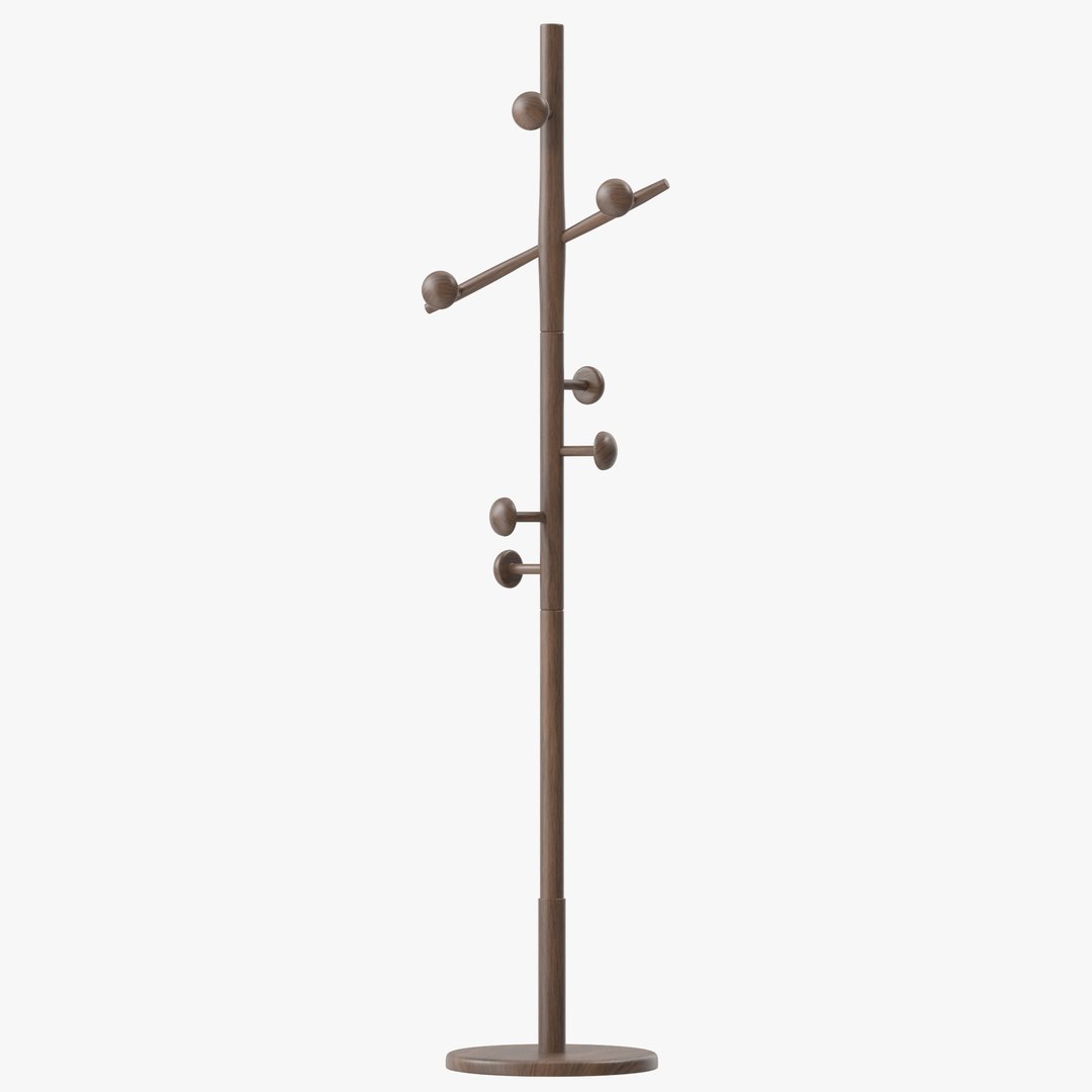 Wooden Coat Rack 3D Model - TurboSquid 2094146