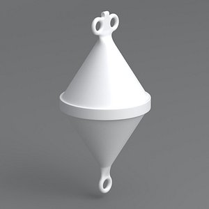 3D Sea Buoy 01 white model