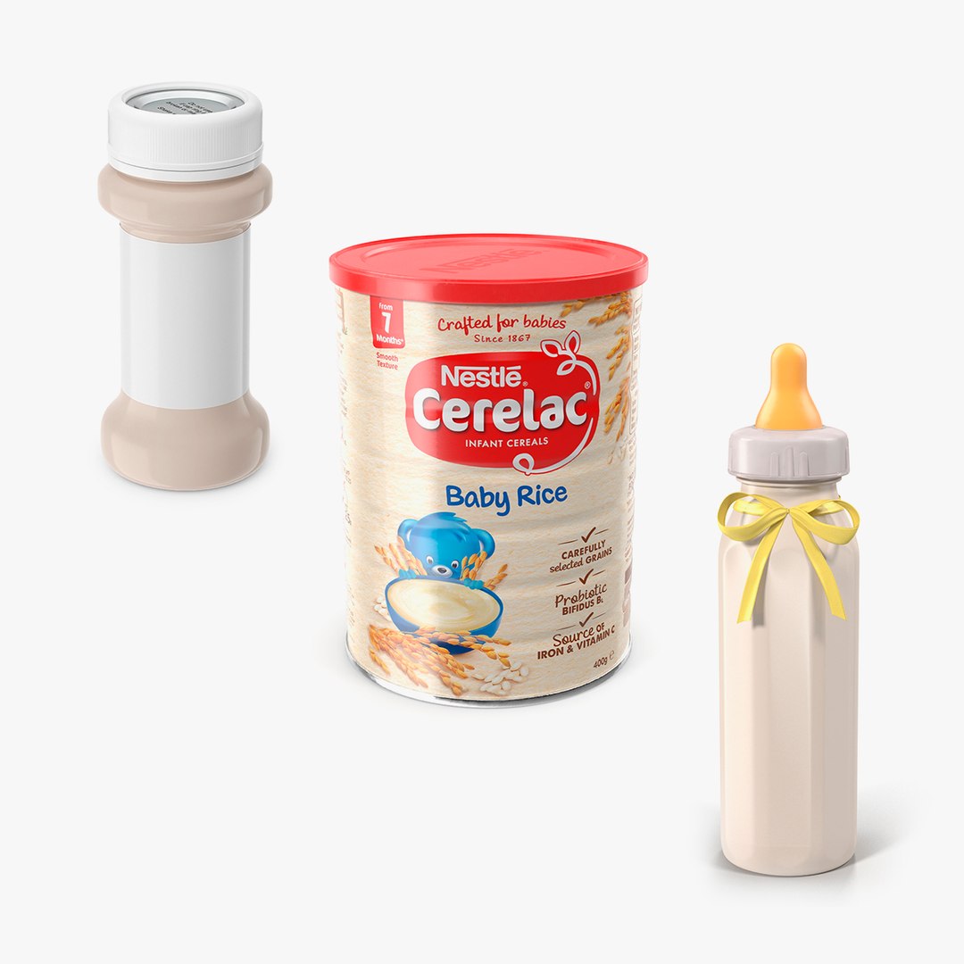 Baby Food Containers Collection 3D model preview