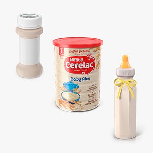 3D Baby Food Containers Collection model