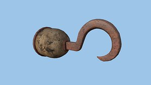 3D model Pirate Hook A2 - Rusted Old - Character Design Fashion