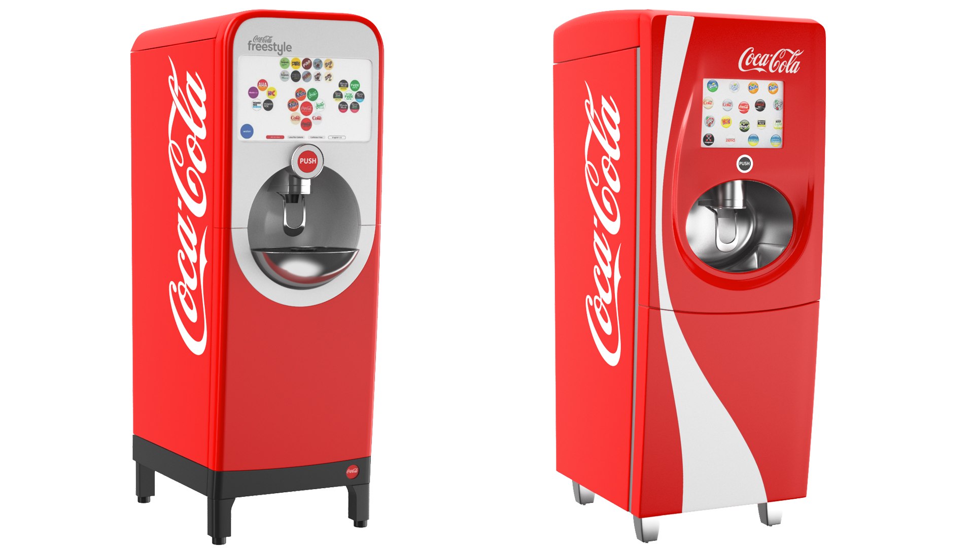 Two Detailed Freestyle Soda Machines 3D model TurboSquid 2030404