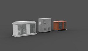 Electric Substation set 3D model