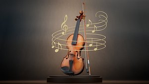 Violin with Musical Flow