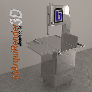 saw meat cutting commercial 3d model