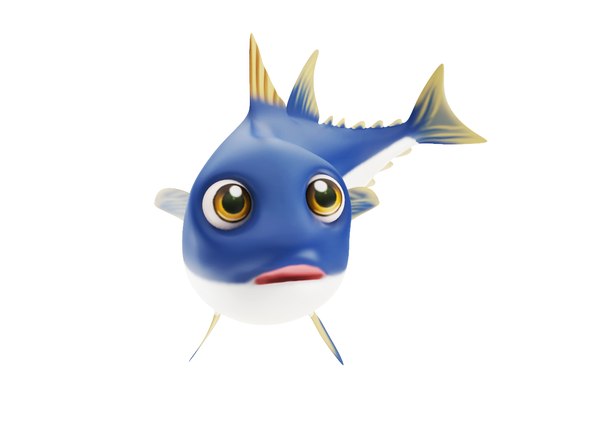 Thunnusobesus魚アニメーション低ポリトゥーン3dモデル Turbosquid