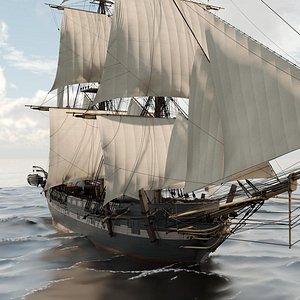 3D HMS Beagle 1831 - Charles Darwin