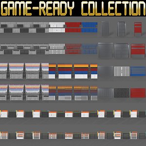 PBR Gate Fence Door Wall - 60 Models Collection 3D