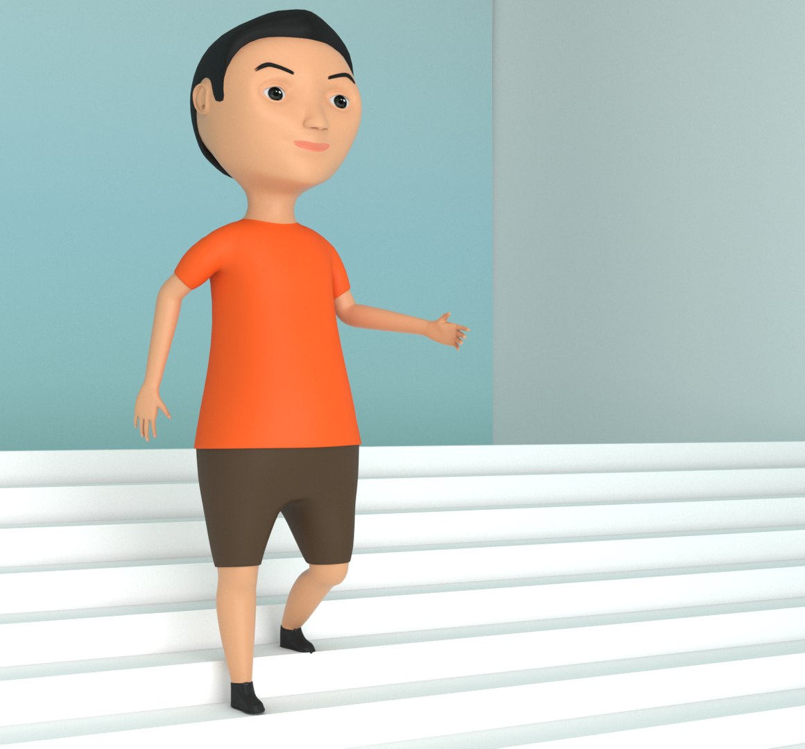 Cartoon Kid Rigged Low-poly 3D Model Model - TurboSquid 2206120