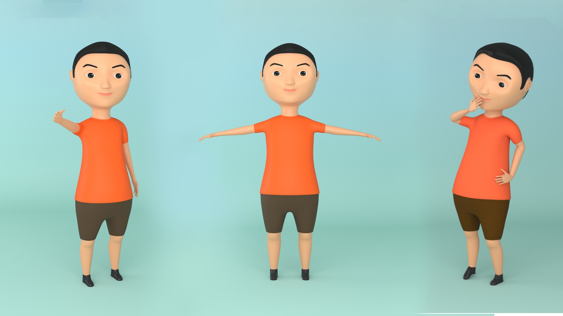Cartoon Kid Rigged Low-poly 3D Model Model - TurboSquid 2206120