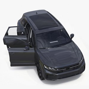 Hybrid Electric SUV Black Rigged for Maya model