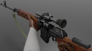 SVD Sniper Rifle Fps - Tps 3D model
