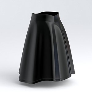 3D Womens Flirty Flare Skirt Black model