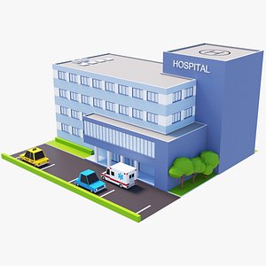 3D model Cartoon Hospiltal
