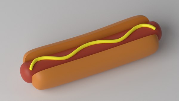 3D Cartoon Food Hot Dog Fast Food model