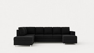 3D Crazy U Sofa Xxl Divan Right Anthracite model